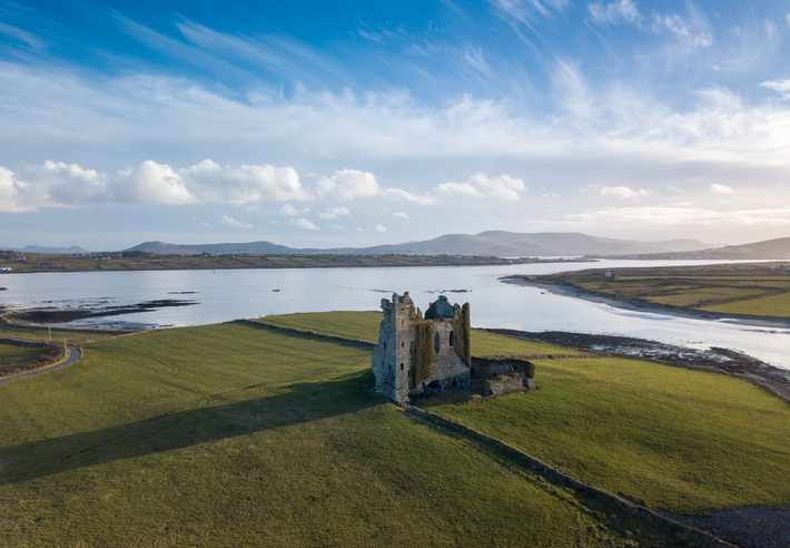 Ballycarbery Castle view
